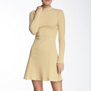 American Apparel striped ribbed long sleeve dress